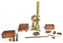 LATE 19TH C. B. PIKE & SONS MAKERS NO.62 MICROSCOPE