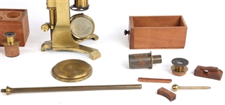 LATE 19TH C. B. PIKE & SONS MAKERS NO.62 MICROSCOPE