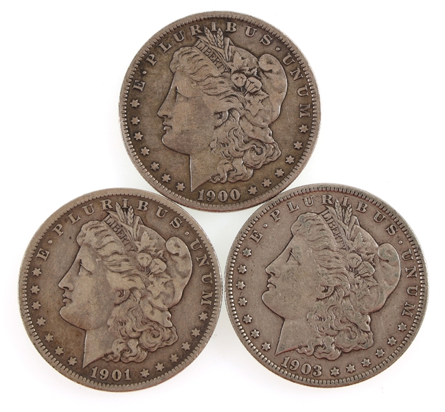 1900-1903 US MORGAN SILVER DOLLAR COINS