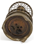 20TH C. BRASS BIRD IN CAGE AUTOMATON 