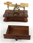 EUROPEAN 19TH C. COFFEE GRINDER & POSTAL SCALE