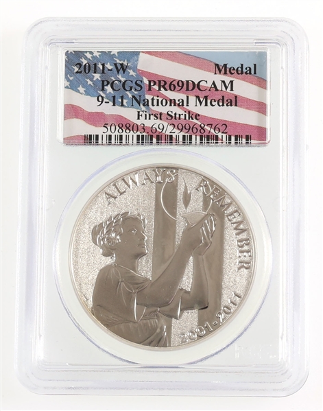 2011-W FIRST STRIKE US 9/11 SILVER COIN PCGS PR69DCAM
