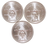 1980 MEXICO MONEDA DE CASA 1 ONZA SILVER COINS