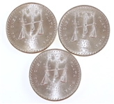 1980 MEXICO MONEDA DE CASA 1 ONZA SILVER COINS