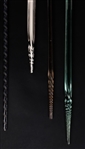 20TH C. GLASS WALKING STICKS 