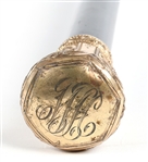 20TH C. PRESENTATION CANE WITH GOLD FILLED KNOB HANDLE