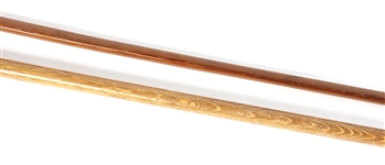 20TH C. WOODEN CANES WITH STERLING SILVER COLLARS/CAPS