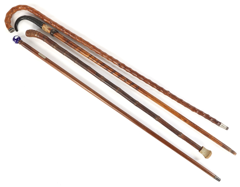 20TH C. WOODEN CANES & WALKING STICKS