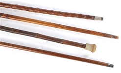 20TH C. WOODEN CANES & WALKING STICKS