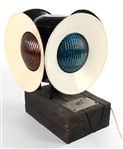 20TH C. RAILROAD SIGNAL LANTERN CONVERTED TO LAMP