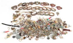 GOLD AND SILVER TONE COSTUME JEWELRY AND WATCHES