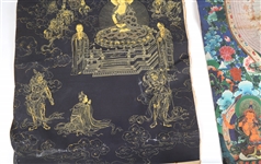 CONTEMPORARY TIBETAN THANGKAS - LOT OF 2
