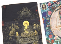 CONTEMPORARY TIBETAN THANGKAS - LOT OF 2