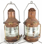 ANCHOR SHIP ELECTRIFIED LANTERN PAIR