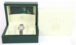 LADIES 18K WHITE GOLD ROLEX CELLINI JUBILEE WRIST WATCH