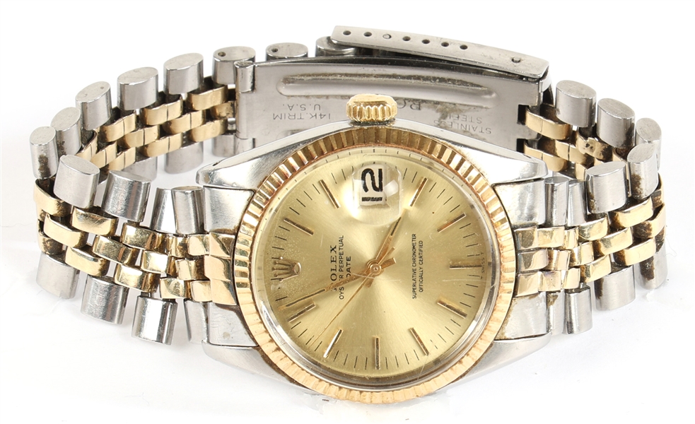 MENS ROLEX OYSTER PERPETUAL DATEJUST WRIST WATCH
