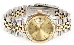 MENS ROLEX OYSTER PERPETUAL DATEJUST WRIST WATCH