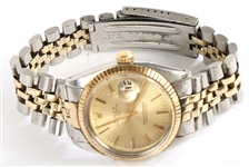MEN'S ROLEX OYSTER PERPETUAL DATEJUST WRIST WATCH