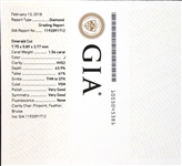 1.56 CT EMERALD CUT DIAMOND GIA CERTIFIED VVS-2 / J