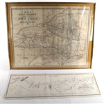 19TH C. RAILROAD MAP PRINTS - LOT OF 2