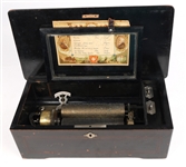19TH C. SWISS 8 AIRS SINGLE CYLINDER MUSIC BOX