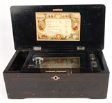 19TH C. SWISS 8 AIRS SINGLE CYLINDER MUSIC BOX