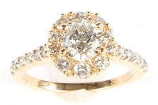 14K YELLOW GOLD 2.5 CTW DIAMOND WEDDING RING SET
