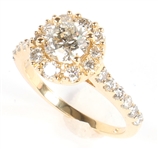 14K YELLOW GOLD 2.5 CTW DIAMOND WEDDING RING SET