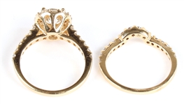 14K YELLOW GOLD 2.5 CTW DIAMOND WEDDING RING SET