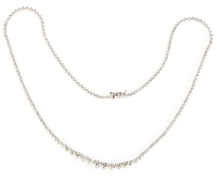 18K WHITE GOLD 7 CTW DIAMOND NECKLACE