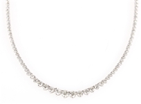18K WHITE GOLD 7 CTW DIAMOND NECKLACE