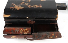 20TH C. DECORATIVE WOOD LACQUERED BOXES - LOT OF 3