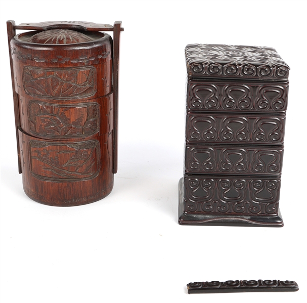 20TH C. BENTO CONTAINERS - LOT OF 2