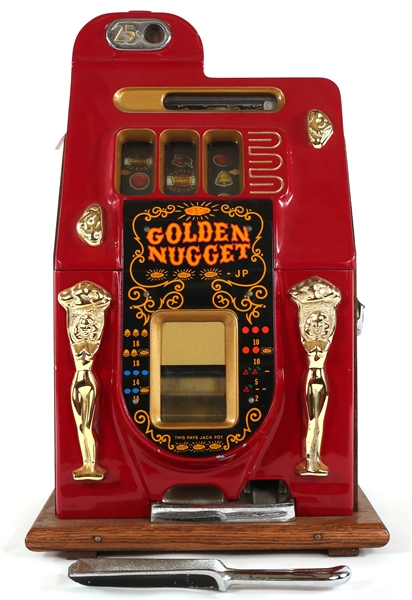 MILLS 25 CENT GOLDEN NUGGET SLOT MACHINE