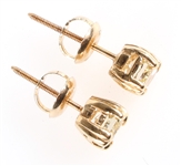 10K YELLOW GOLD .50 CTW YELLOW DIAMOND SOLITAIRE STUDS