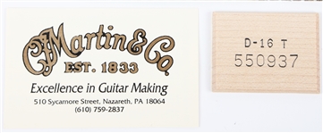 MARTIN & CO D-16T ACOUSTIC GUITAR WITH CASE