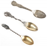 STERLING SILVER COMMEMORATIVE SPOONS - LOT OF 3