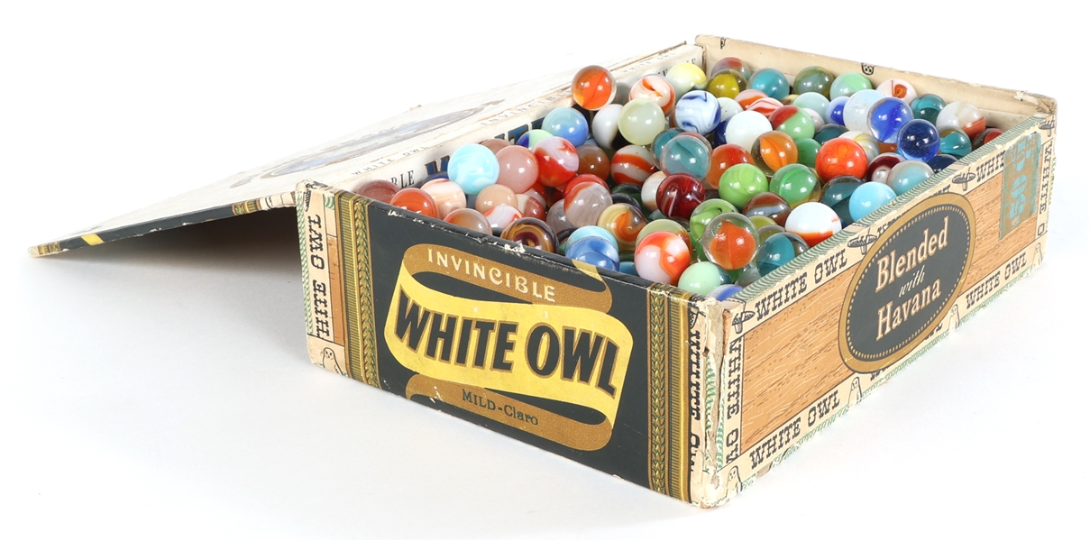 EARLY 20TH C. GLASS MARBLES - 79.5 OZ