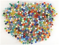EARLY 20TH C. GLASS MARBLES - 79.5 OZ