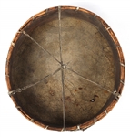 NATIVE AMERICAN HIDE DRUM 