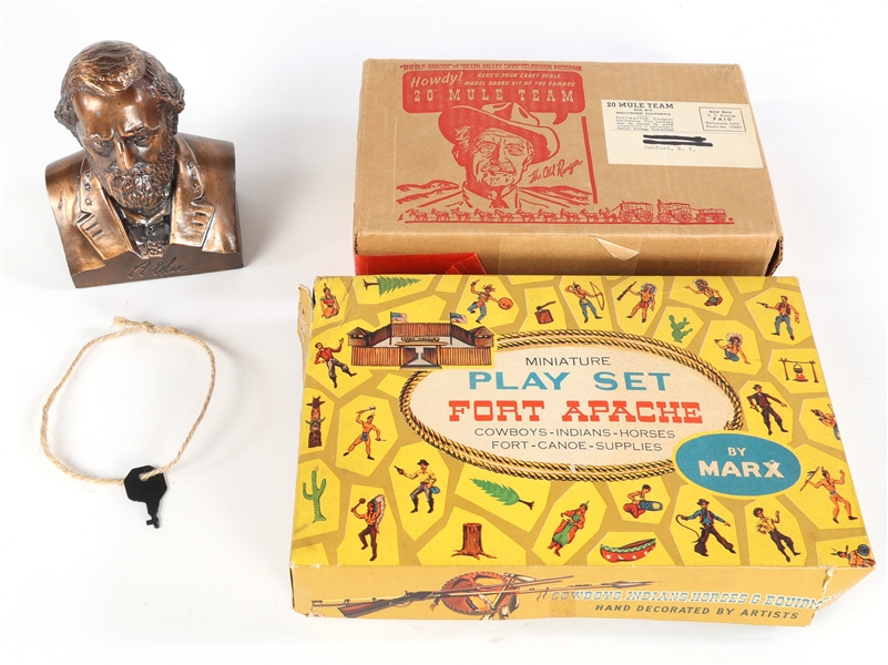 MINIATURE PLAY SETS, FIGURINES & BANK - MARX & MORE