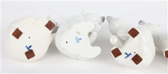LLADRO PORCELAIN POLAR BEAR & ESKIMO PLAYING FIGURINES