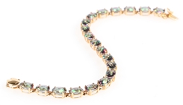 14K YELLOW GOLD MYSTIC TOPAZ BRACELET