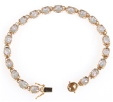 14K YELLOW GOLD MYSTIC TOPAZ BRACELET