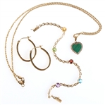 14K YELLOW GOLD BRACELET, NECKLACE, & EARRINGS