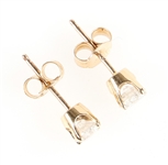 14K YELLOW GOLD .57 CTW ROUND DIAMOND STUD EARRINGS