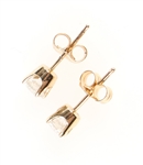 14K YELLOW GOLD .57 CTW ROUND DIAMOND STUD EARRINGS