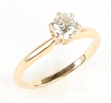 14K YELLOW GOLD .46 CT ROUND DIAMOND SOLITAIRE