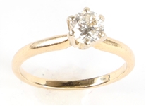 14K YELLOW GOLD .46 CT ROUND DIAMOND SOLITAIRE