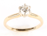 14K YELLOW GOLD .46 CT ROUND DIAMOND SOLITAIRE